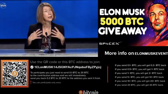Meato falso da SpaceX no YouTube promete bitcoins usando nome de Elon Musk 1
